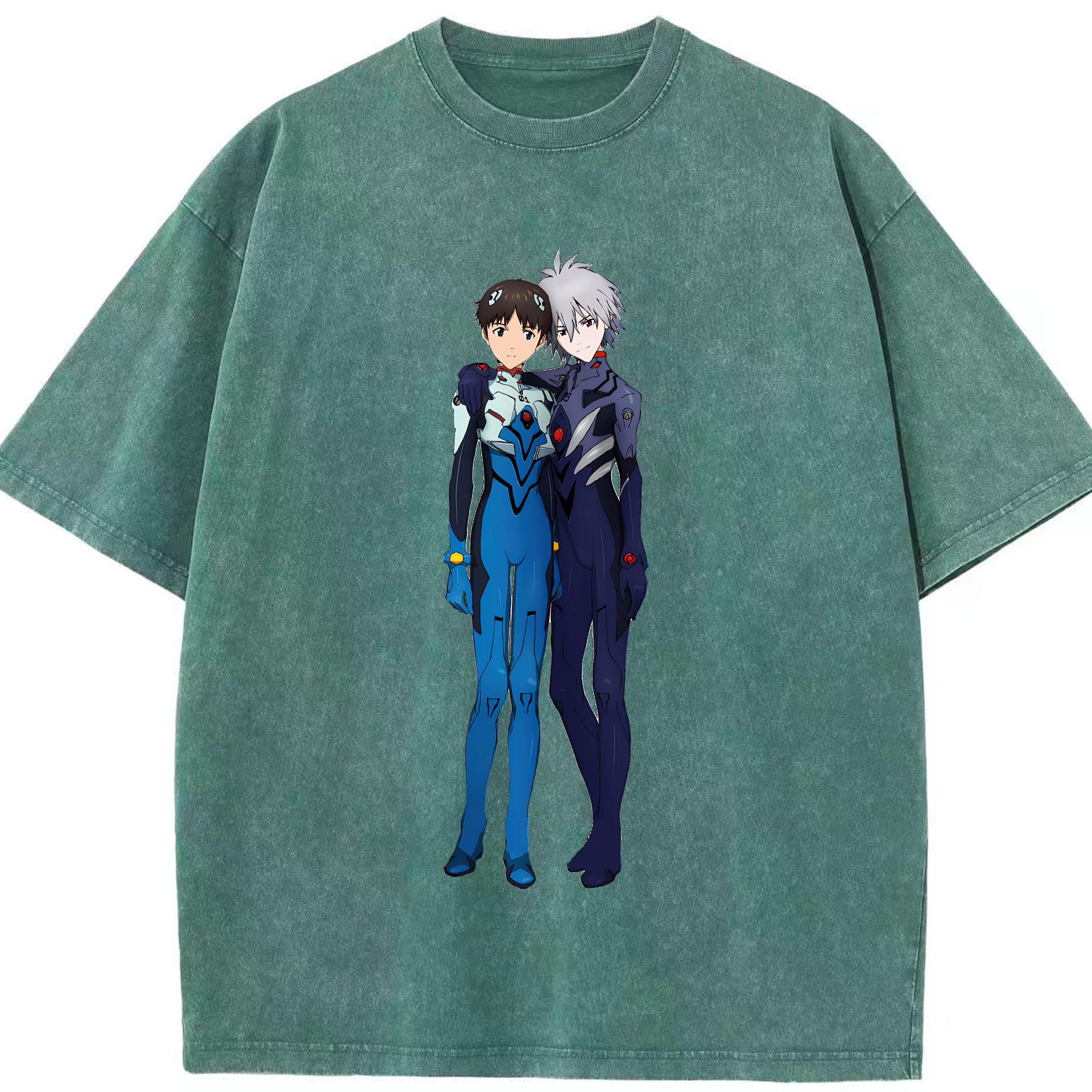 （画像用） EVA 新世紀エヴァンゲリオン 綿100% ヴィンテージ風 半袖Tシャツ（フロントプリント）
